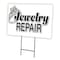 Signmission Jewelry Repair Yard Sign & Stake outdoor plastic coroplast window, C-1216-DS-Jewelry Repair C-1216-DS-Jewelry Repair - alternate 1